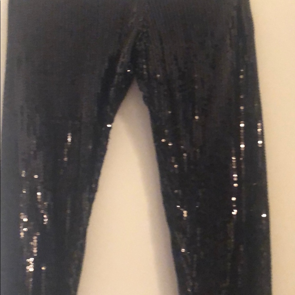 Black sequins pants